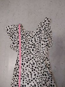 Dalmatian Print Ruffle Dress