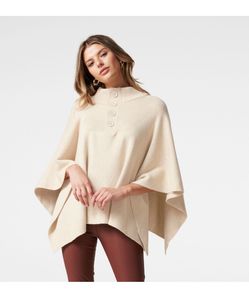 Forever New Jade Button Collar Poncho