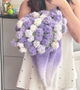 Handmade Crochet Bouquet Rose Shawl/Wrap