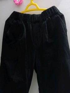 Black Elastic Waist Pants