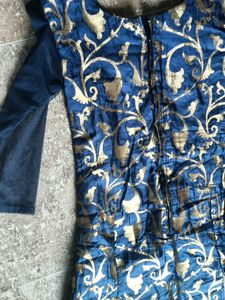 Blue Floral Print Lehenga Choli Set