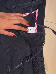 Black Cargo skirt