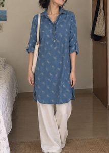 Blue Printed Tunic Kurti