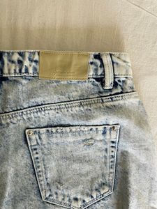 Blue Denim Distressed Shorts
