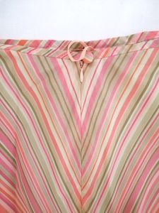 Multicolor Chiffon Skirt With Side Zip