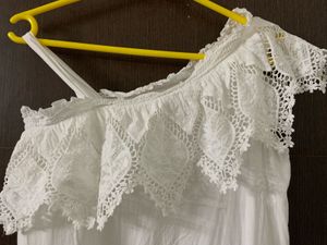 White One Shoulder Tunic Top