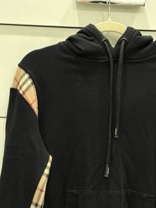 Burberry Hoodie with Plaid Detail