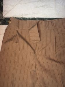 Pinstripe Wide-Leg Trousers