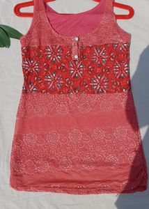 Peach Colour Festive Partywear Top