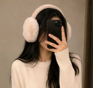 Pink Plush Faux Fur Earmuffs