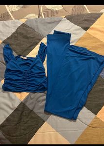 Blue Crop Top &amp; Pant Zara