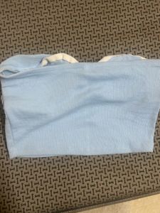 Cute Light Blue Textured Tube Top