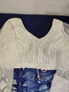 Elegant White Embellished Lehenga Choli
