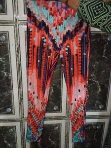 Floral Print Denim Jeggings