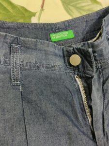 Faded High Waist Culottes