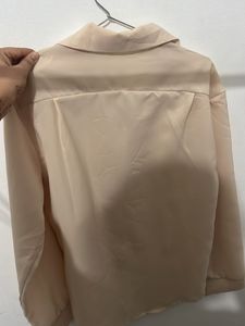 Chic Cream Button-Up Shirt