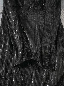 Sparkling Black Sequin Party Dress