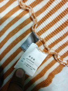 Striped Button-Up Cardigan
