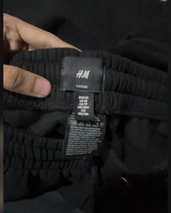 HnM Black premium baggy sweat pants