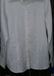 Korean Sparkly White Corporate Core Button Up