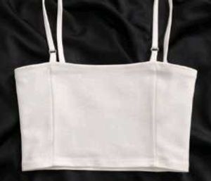 White Corset Style Tank Top