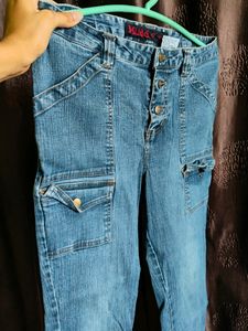 A Denim High Waist Jeans
