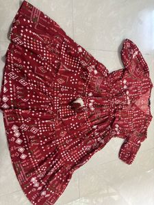 Boho Chic Maroon Printed Mini Dress