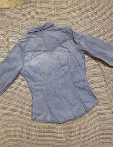 Light Wash Denim Western Shirt