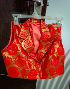 Red & Gold Blouse