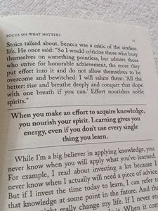 FOCUS ON WHAT MATTERS