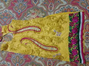 Yellow Embroidered Kurta