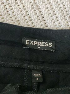 Express Black High-Waisted Tailored Shorts
