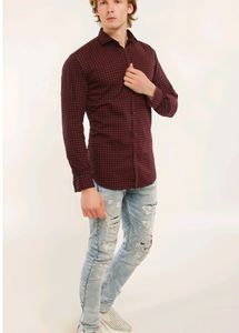 AMAZING FIT Premium Cotton Checkered Casual Shirt