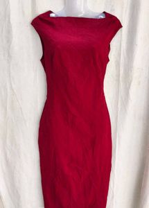 Elegant Red Cap Sleeve Dress