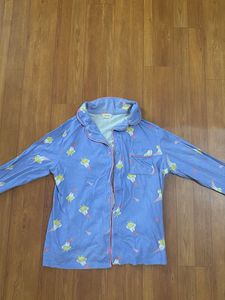 Cute Blue Ice Cream Print Pajama Top