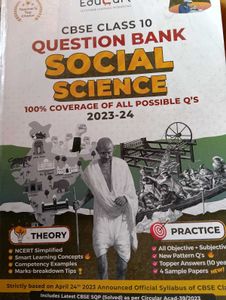 Educart SocialScience Question Bank + Sample Paper