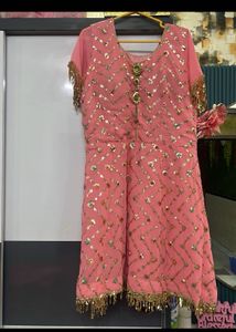 bollywood style Pink Sharara Suit for girl /woman