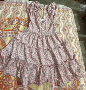 Cute Floral Print Mini Dress