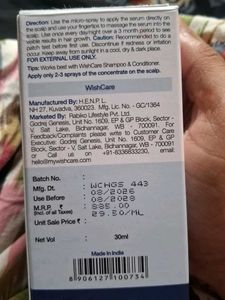 WishCare Hair Growth Serum Concentrate