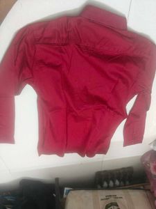 Classic Red Button-Down Shirt