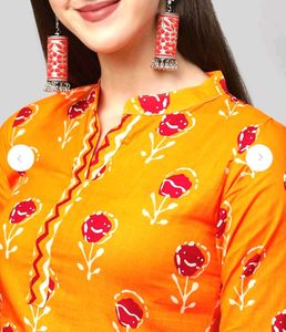 Brand New Orange Kurta Set (GoSriKi)