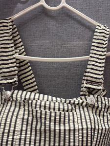Striped Crop Top with Straps