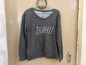 Grey Marled Graphic Sweatshirt