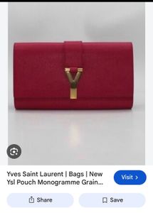 Yves Saint Laurent Red Clutch