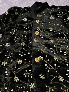 Embroidered Velvet Jacket for Special Occasions