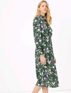 Floral waisted Midi Dress