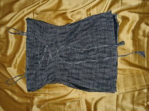 Chic Black Striped Short kurti