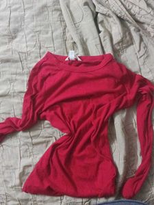 Chic pinteresty bodycon red aesthetic top h&amp;m