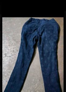 Stylish Blue Printed Slim Fit Pants
