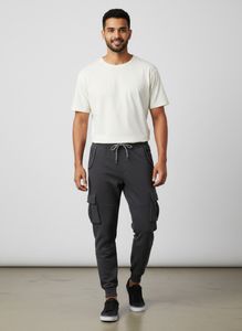 Dark Gray Cargo Joggers - Men's Size M